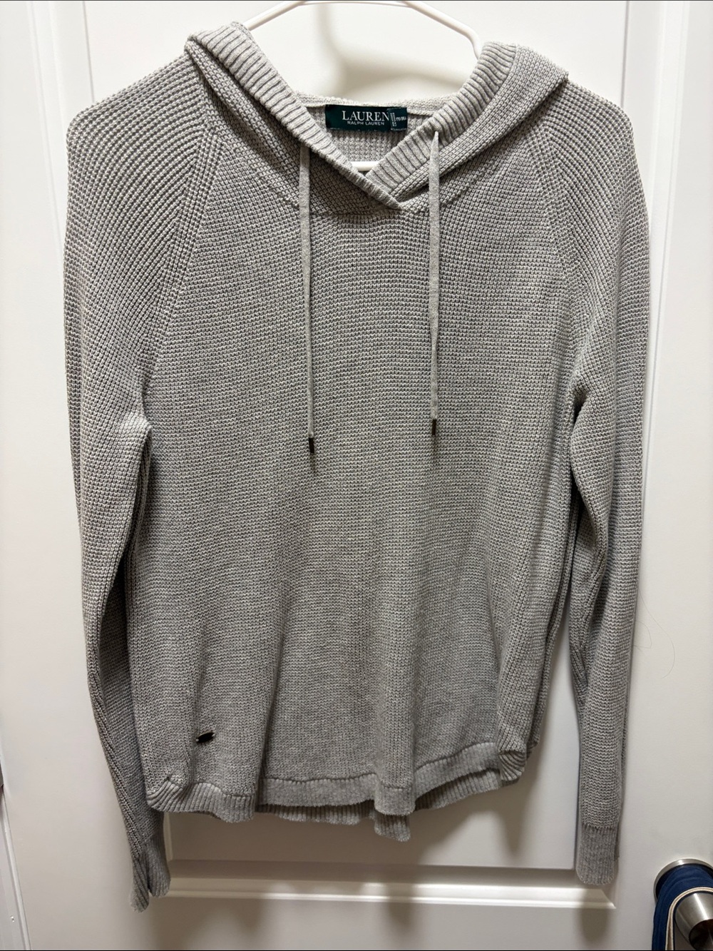 Lauren Ralph Lauren Light Gray Knit Crewneck Hoodie
